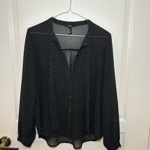 Forever 21 polka dot blouse